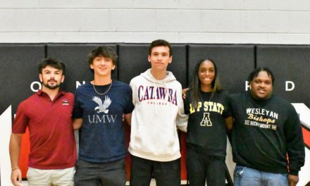 Five Falcons sign to play college sports