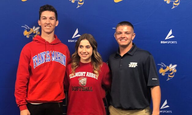 Three Jackets sign for college