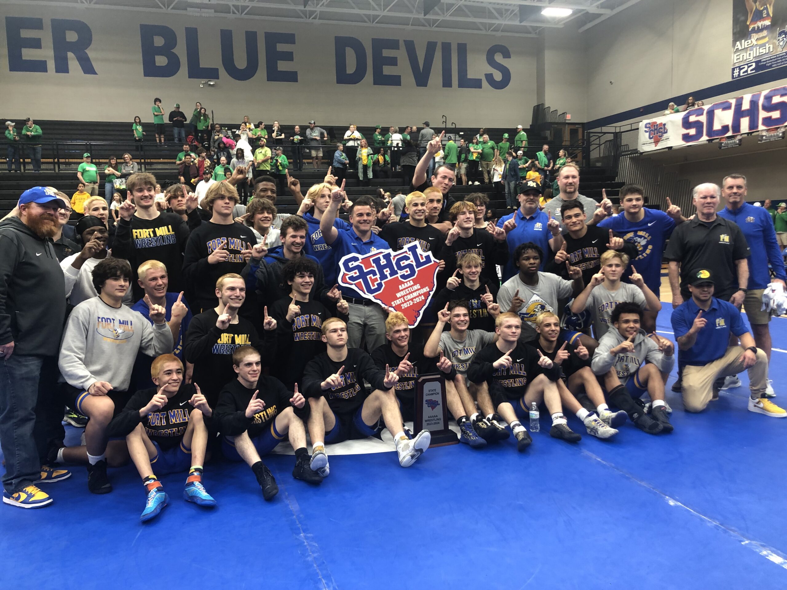 Twice as nice! Fort Mill repeats as 5A state wrestling champions