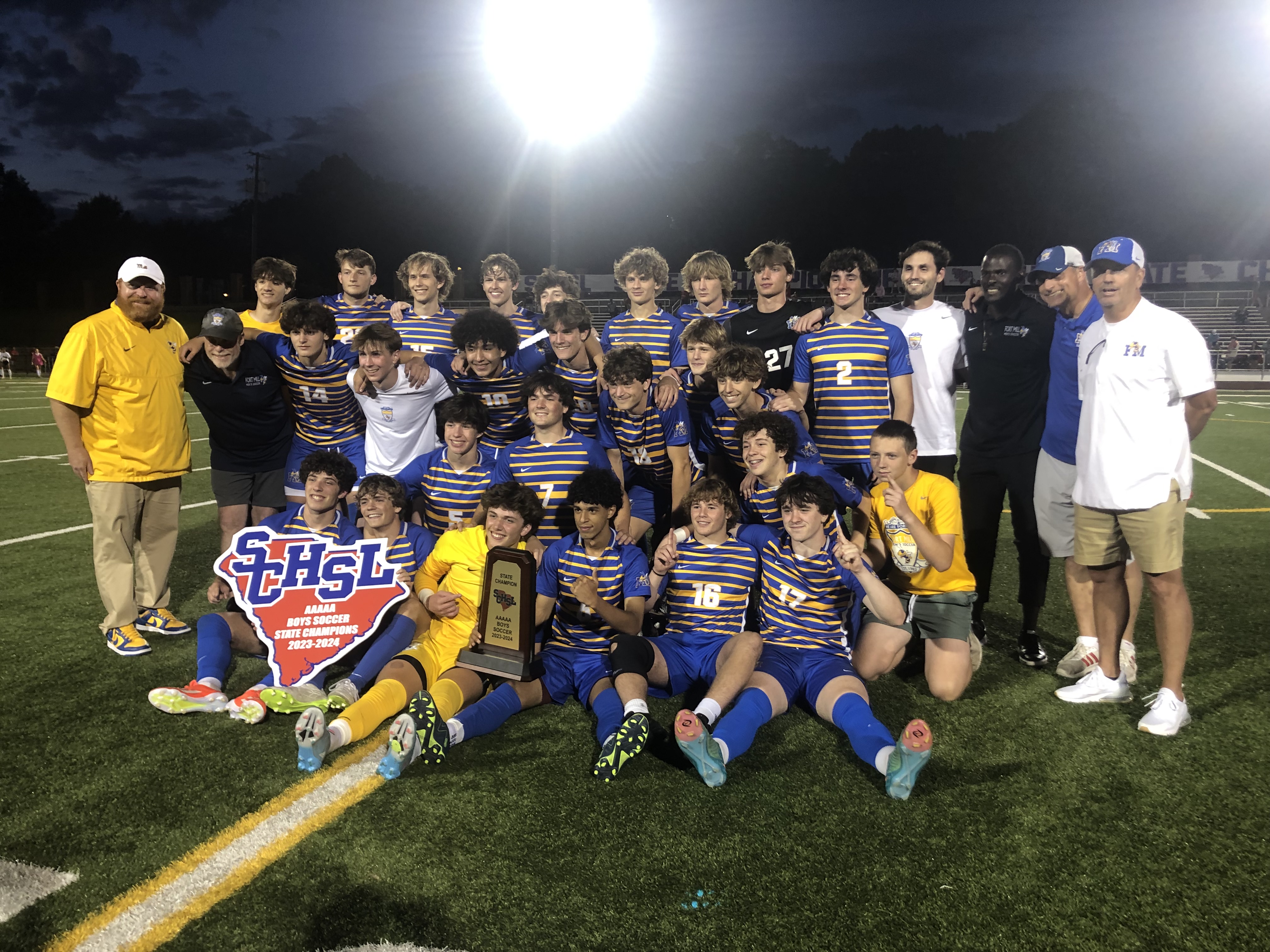Fort Mill outlast weather, Stratford to claim 5A boys soccer championship
