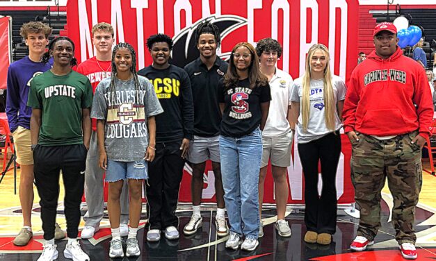 Ten Falcons sign to play college athletics